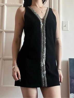 Size Small Lush Black Beaded Dress